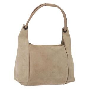GUCCI Hand Bag Suede Beige 101333 Auth ep12374